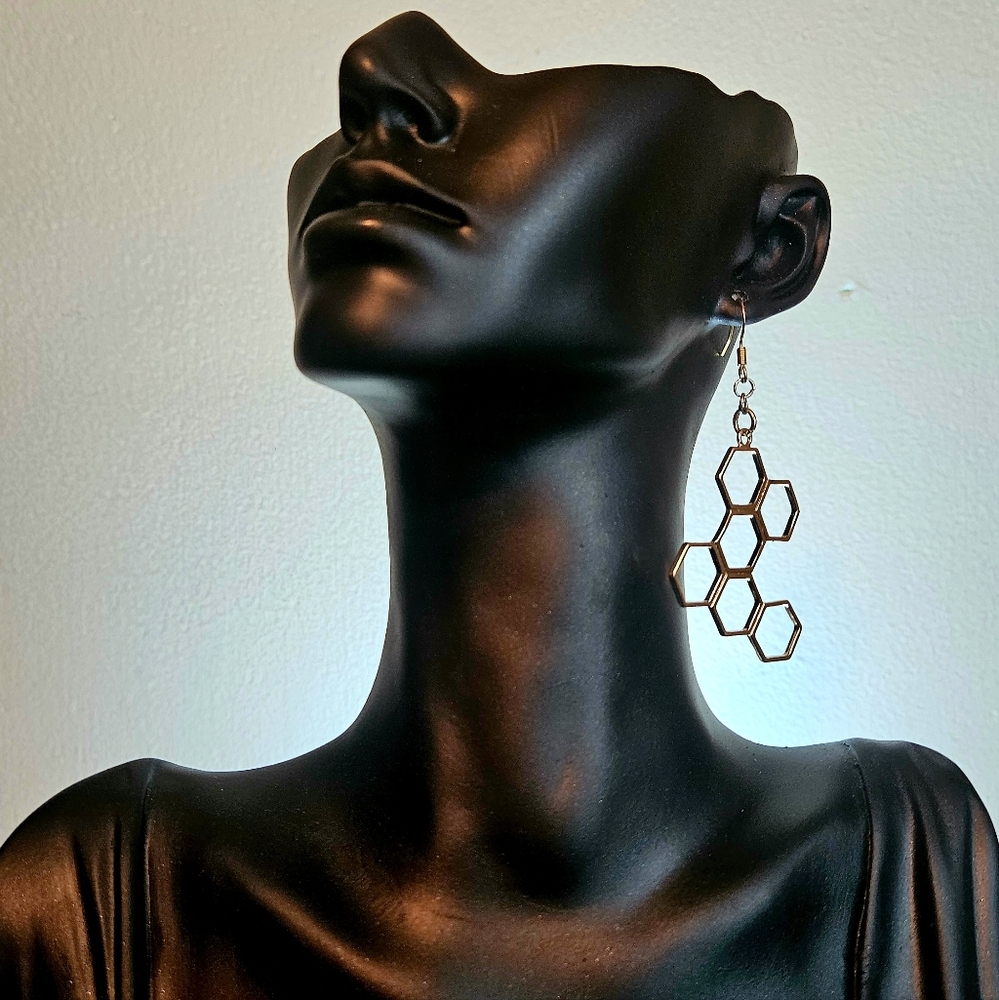 Bees & Honeycomb Earrings